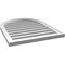 Ekena Millwork Round Top Surface Mount PVC Gable Vent: Functional, w/ 2"W x 1-1/2"P Brickmould Frame, 24"W x 30"H GVPRT24X3002SF - alternate 5